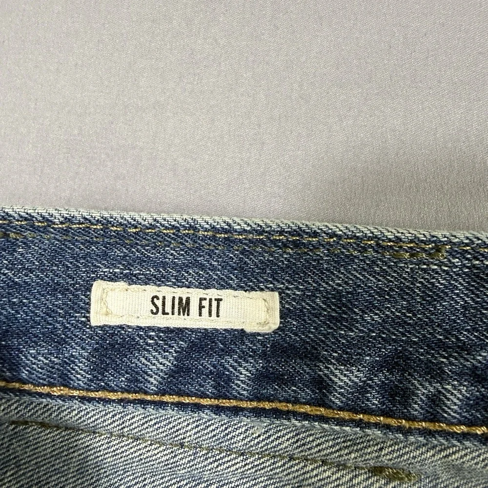 Todd Snyder Selvedge Jeans Mens 33x32 Slim Fit Light Wash Button Fly 12.5 Oz EUC